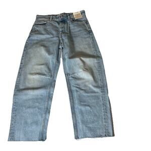 Madewell The Darted Barrel Leg Jeans Edmonson Wash Women's Size 24P NWT